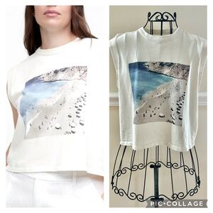 Madewell Cotton Beach Graphic Women’s Sleeveless Tee